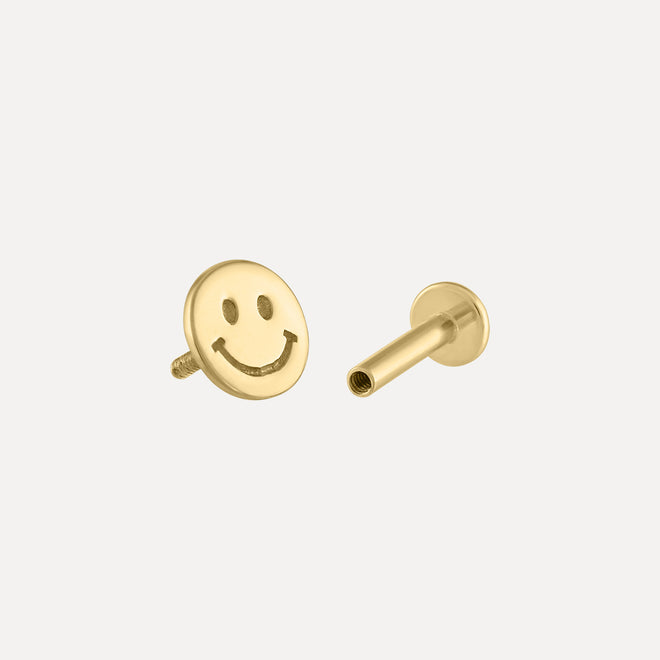 Smiley Face Threaded Stud