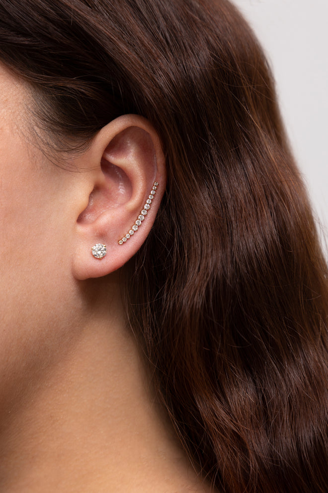 Aretes Clásicos de Diamantes Lab