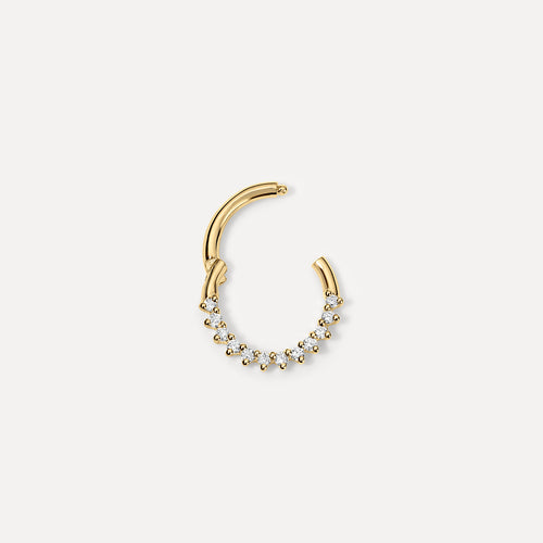 Diamond Seamless Hoop Earring | 8mm