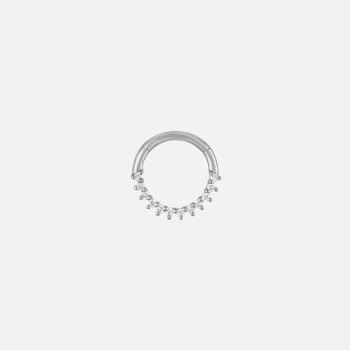 Diamond Seamless Hoop Earring | 8mm