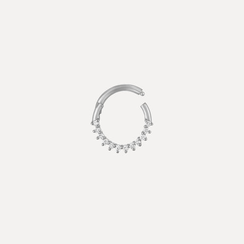 Diamond Seamless Hoop Earring | 8mm