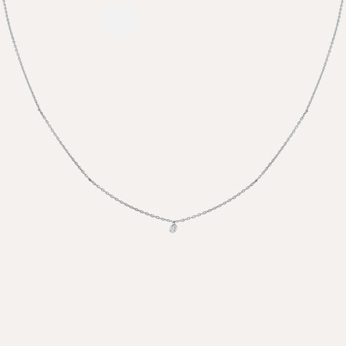 Floating Solitaire Diamond Necklace