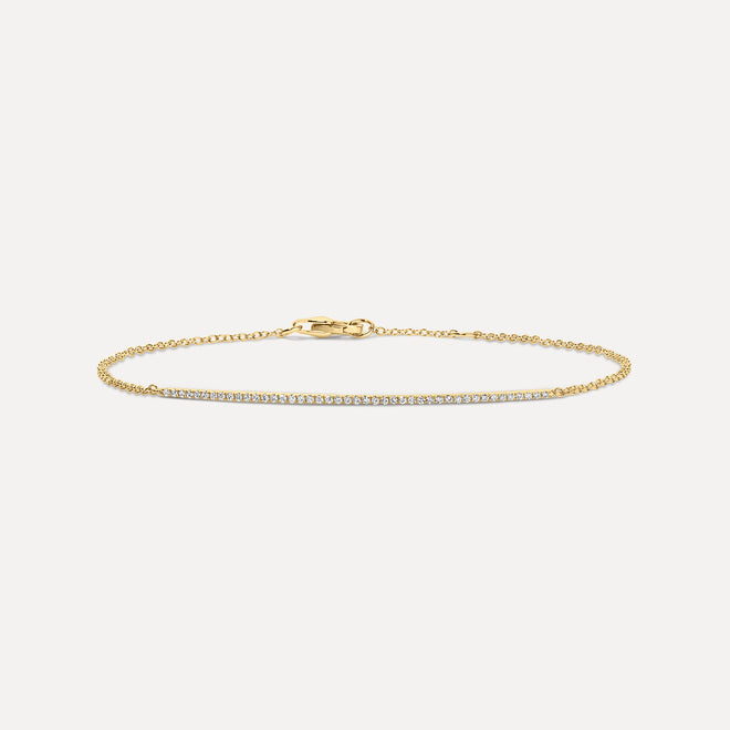 Half Diamond Tennis Chain Bracelet