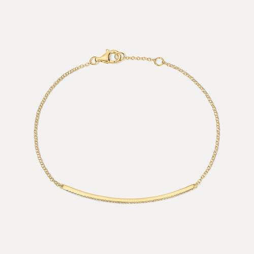 Half Diamond Tennis Chain Bracelet