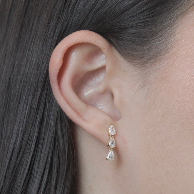 Dangling Pear Earrings