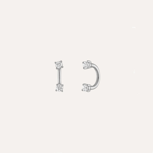 Micro Double Diamond Circular Barbell
