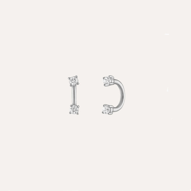 Micro Double Diamond Circular Barbell