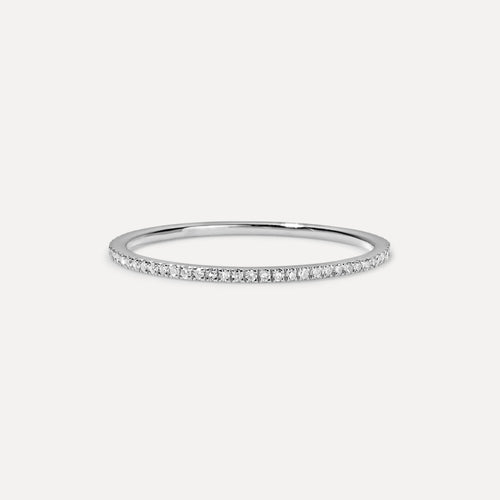 Micro Pave Half Eternity Band