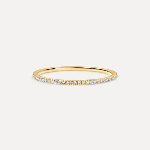 Micro Pave Half Eternity Band