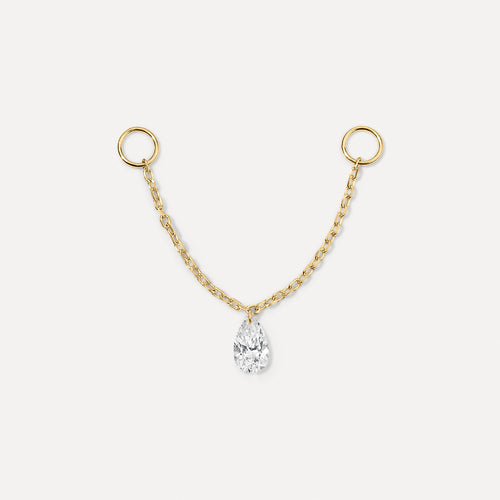 Pear Drip Chain Earring Charm