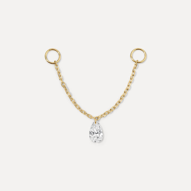 Pear Drip Chain Earring Charm