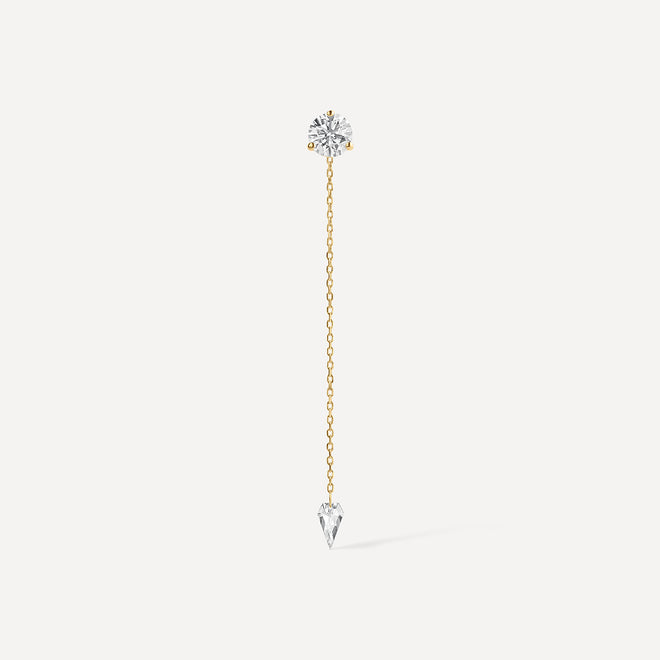 Spike Diamond Chain Earring Charm