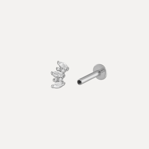Tri-Marquise Diamond Threaded Stud