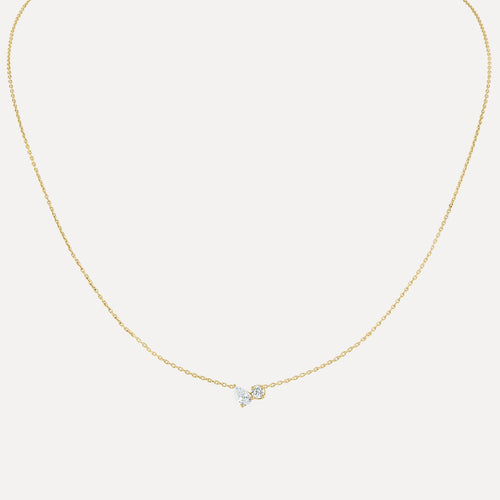 Noa Double Mixed Diamond Necklace