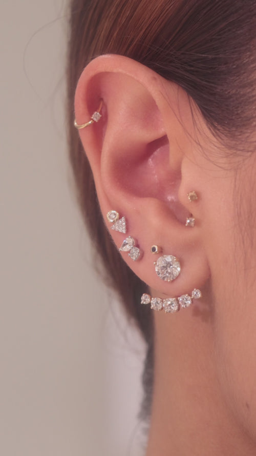 Noa Double Mixed Diamond Studs