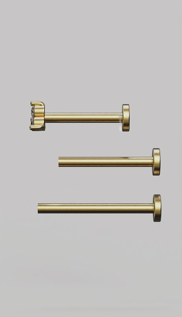 Noa Mixed Diamond Threaded Stud