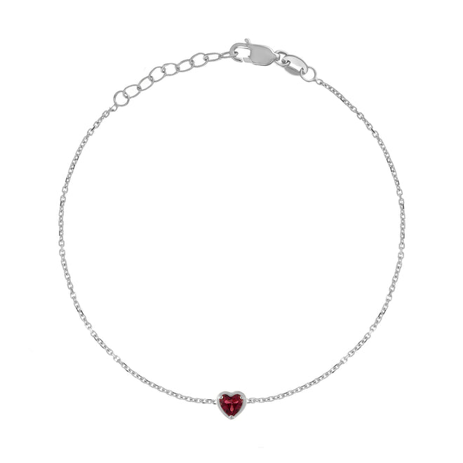 Birthstone Heart Bracelet
