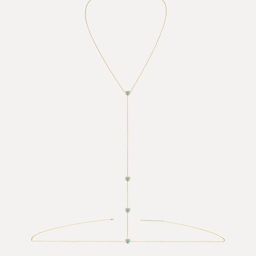 Birthstone Hearts Body Chain