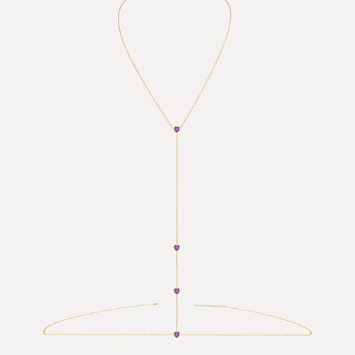 Birthstone Hearts Body Chain