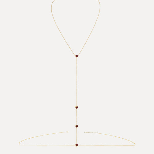 Birthstone Hearts Body Chain