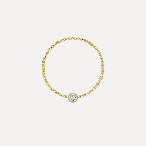 Diamond Bezel Chain Ring