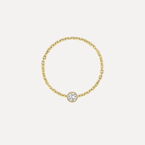 Diamond Bezel Chain Ring