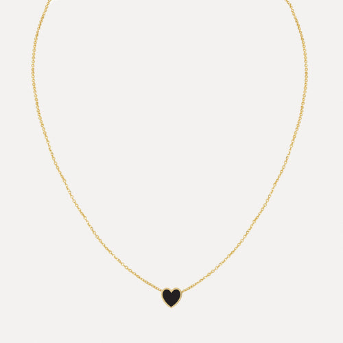 Mini Enamel Heart Necklace