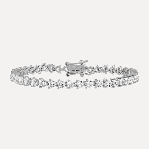 Heart Shaped Tennis Bracelet