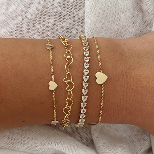 Heart Shaped Tennis Bracelet