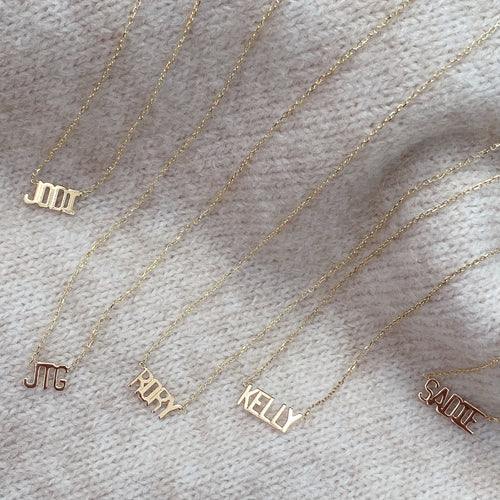 Mini Mini Nameplate Necklace (custom)