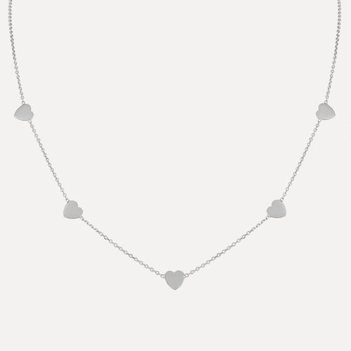 Mini Mini Hearts Station Necklace