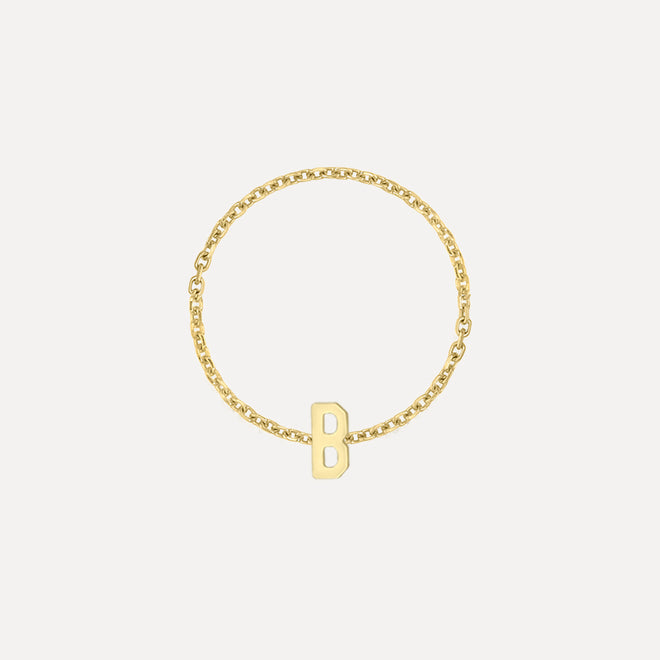 Mini Mini Letter Chain Ring