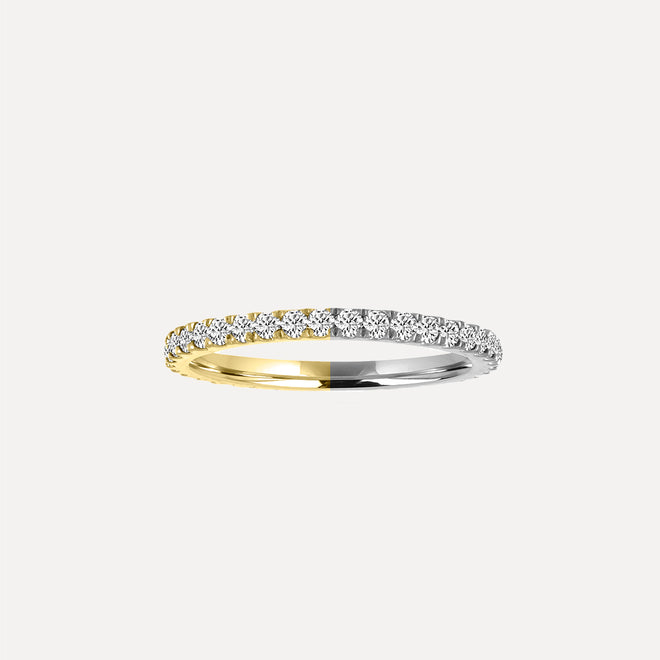 Two Tone Diamond Eternity Band by Kelly Bello Design