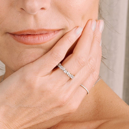 Heart Shaped Eternity Band