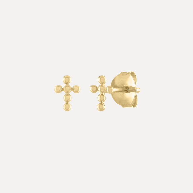 Mini Beaded Cross Studs