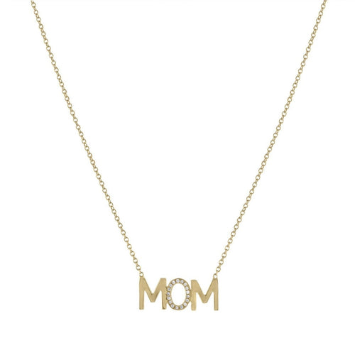 Diamond Accent Nameplate Necklace (custom) - Kelly Bello Design