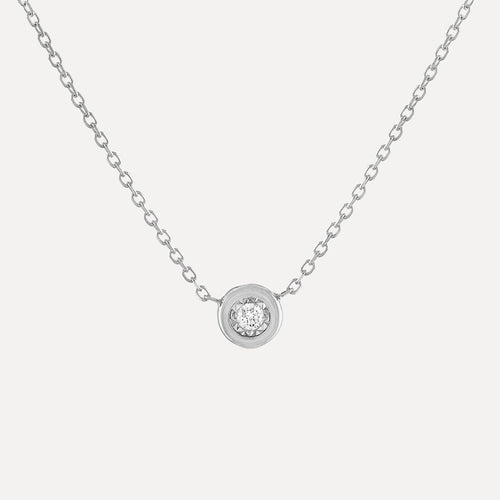 Diamond Illusion Solitaire Necklace