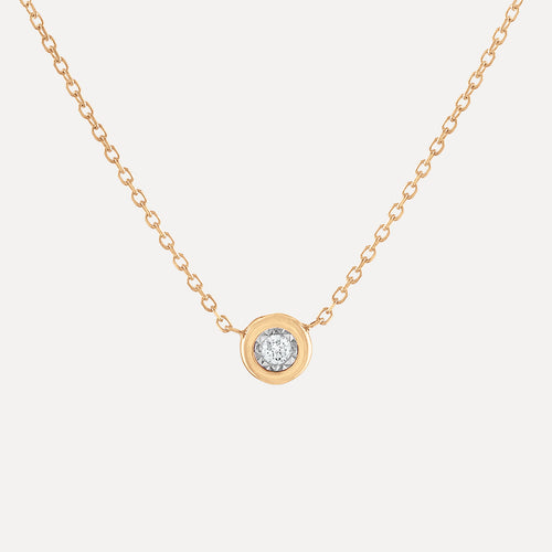 Diamond Illusion Solitaire Necklace