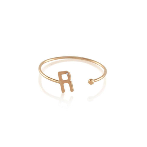 Mini Letter Ring - Kelly Bello Design