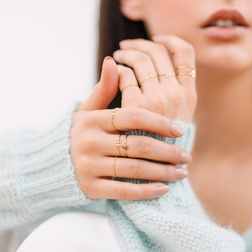 Mini Letter Ring - Kelly Bello Design