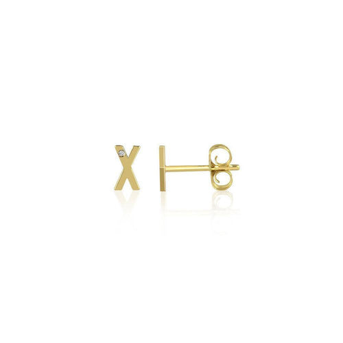 Mini Letter Stud Earrings - Kelly Bello Design