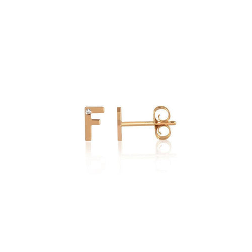 Mini Letter Stud Earrings - Kelly Bello Design