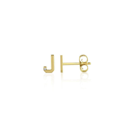 Mini Letter Stud Earrings - Kelly Bello Design