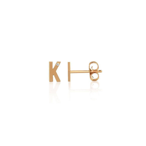 Mini Letter Stud Earrings - Kelly Bello Design