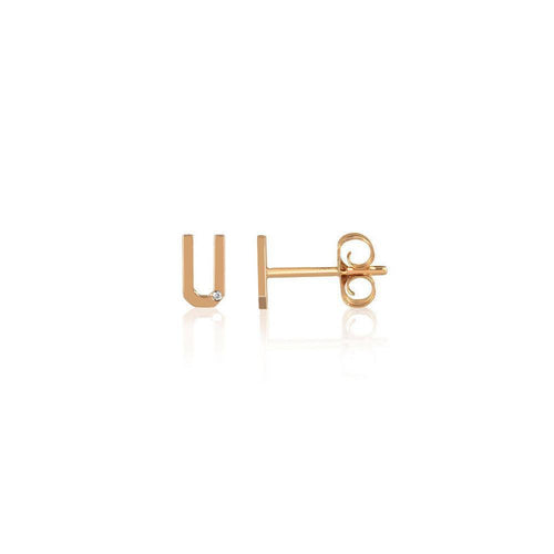 Mini Letter Stud Earrings - Kelly Bello Design