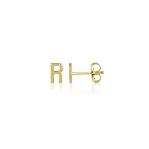 Mini Letter Stud Earrings - Kelly Bello Design