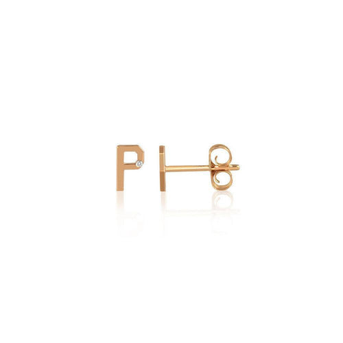 Mini Letter Stud Earrings - Kelly Bello Design