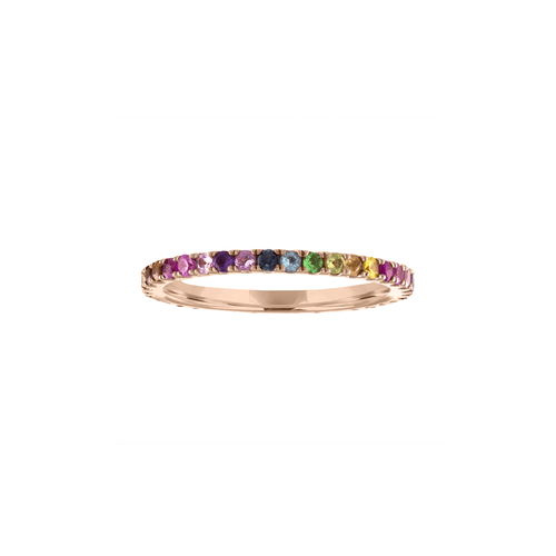 Rainbow Eternity Band - Kelly Bello Design