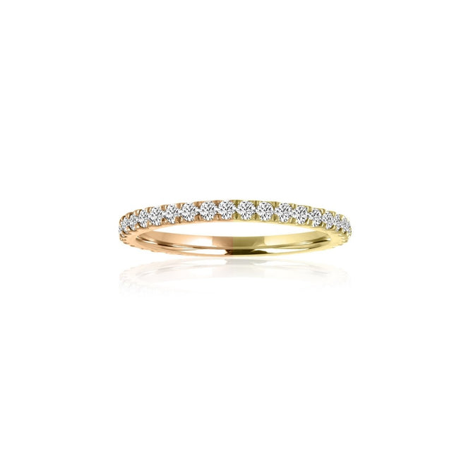 Two Tone Diamond Eternity Band - Kelly Bello Design